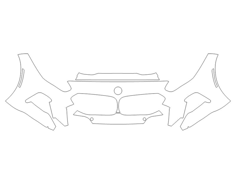 z4 3M Clear Bra Bumper Precut PPF Diagram