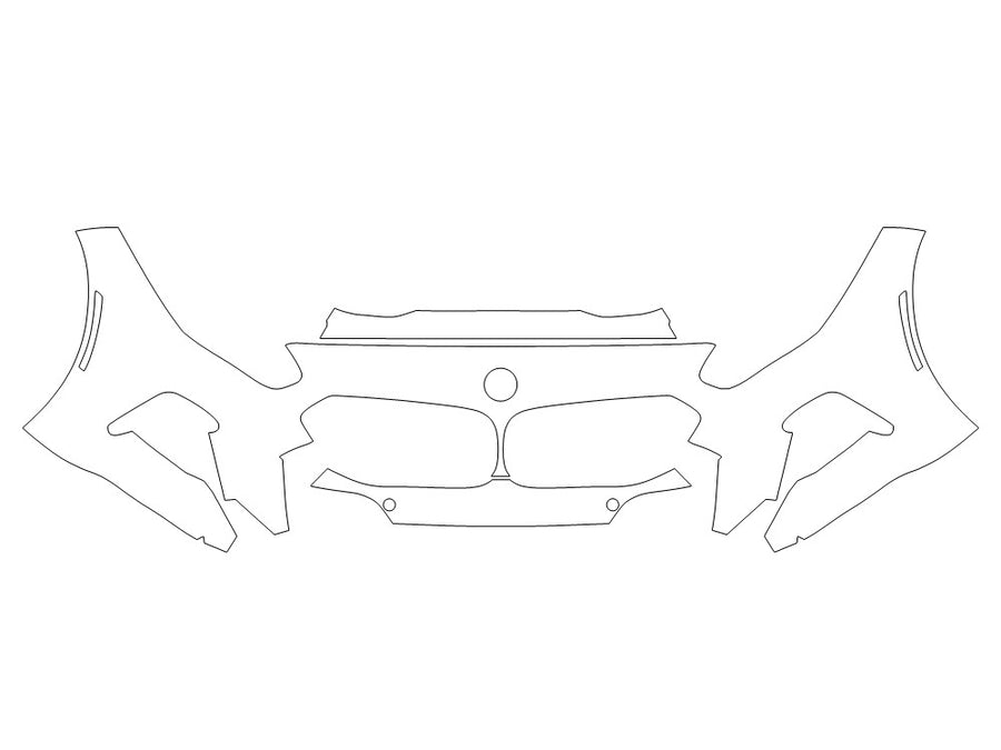 z4 3M Clear Bra Bumper Precut PPF Diagram