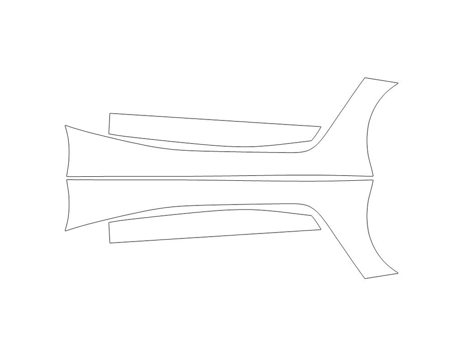 z4 3M Clear Bra Door Cup Precut PPF Diagram