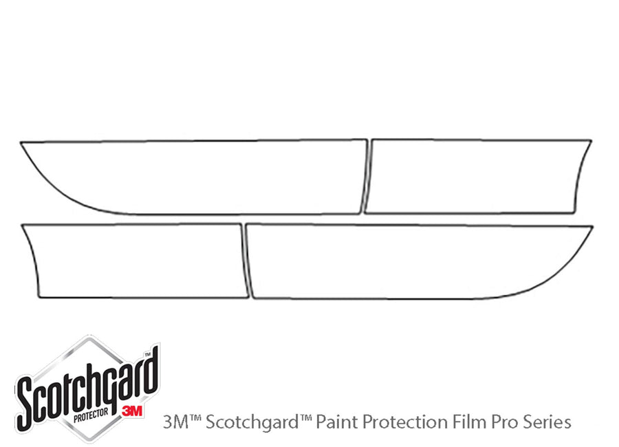 z8 3M Clear Bra Door Cup Precut PPF Diagram