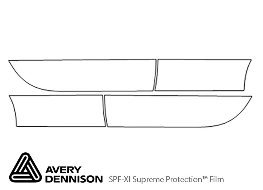 z8 Avery Dennison Clear Bra Door Cup Precut PPF Diagram