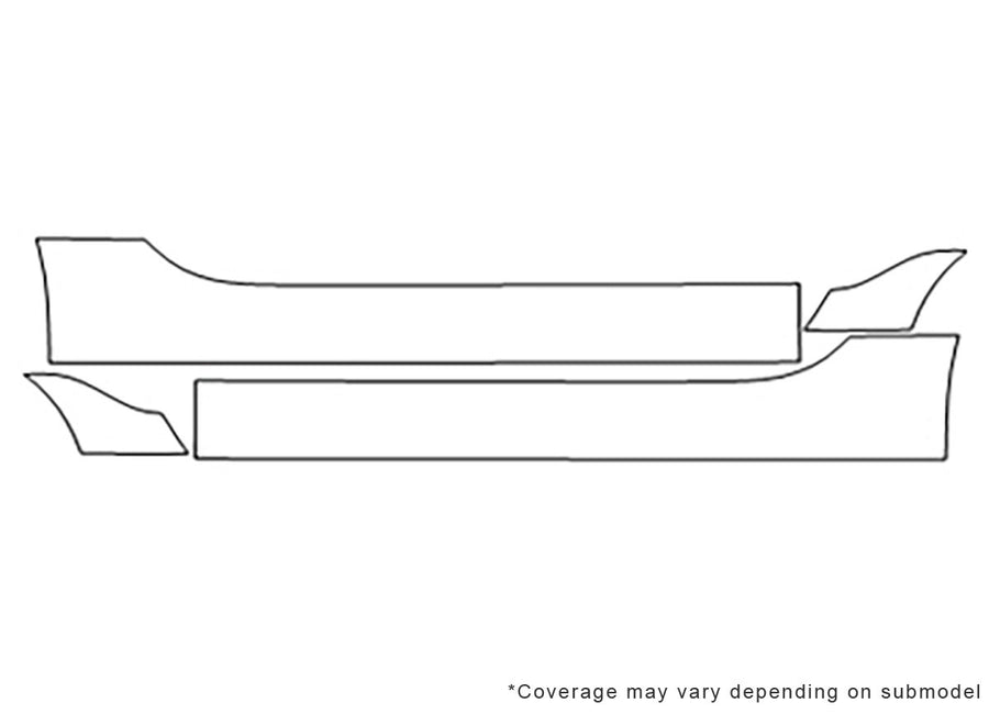 z8 Avery Dennison Clear Bra Door Cup Precut PPF Diagram