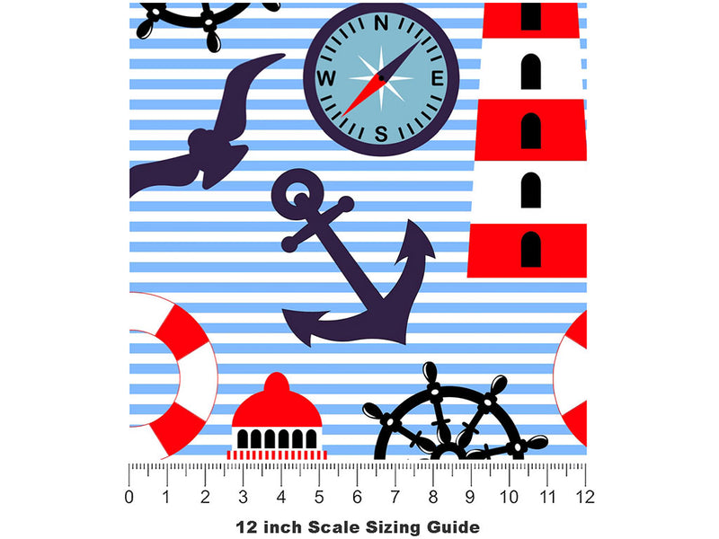 Boardwalk Sights Summertime Vinyl Film Pattern Size 12 inch Scale~Rwraps Boardwalk Sights Summertime Sizing Chart~2
