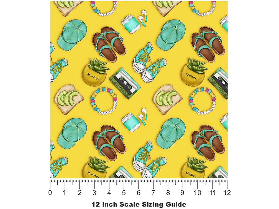 Boardwalk Stroll Summertime Vinyl Film Pattern Size 12 inch Scale~Rwraps Boardwalk Stroll Summertime Sizing Chart~2
