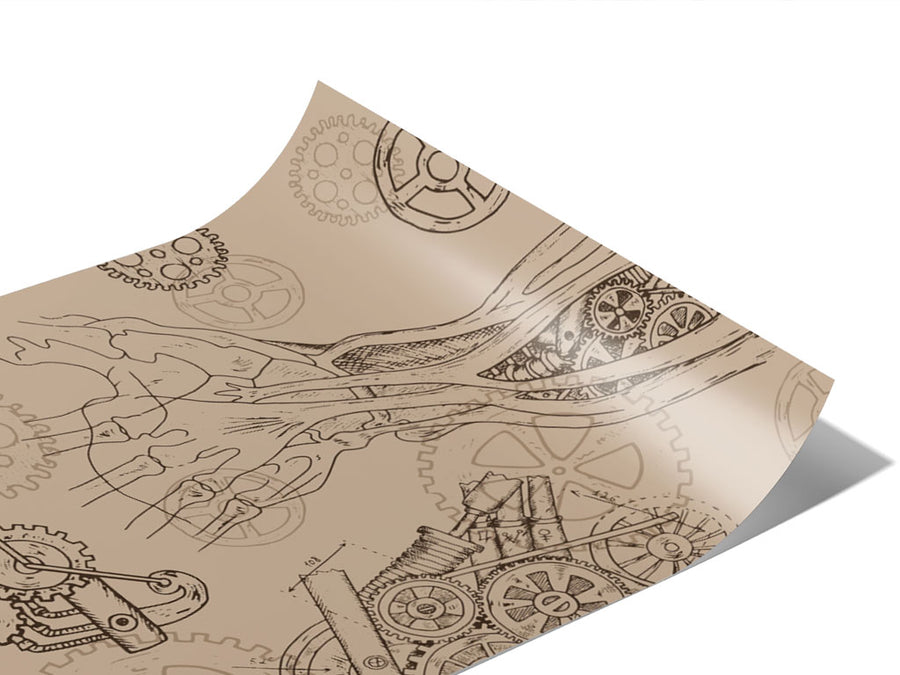 Bodily Advancements Steampunk Vinyl Wraps~Rwraps Series 914 Digitally Printed Vinyl Wrap~0