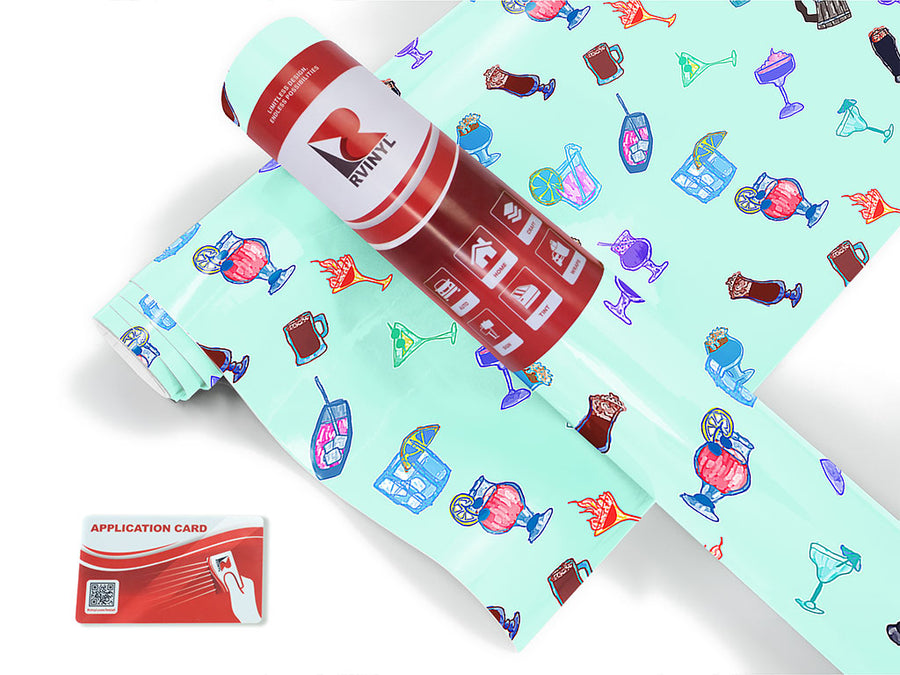bombastic booze alcohol Craft Vinyl Roll