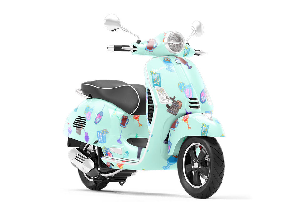 Bombastic Booze Alcohol Vespa Scooter Wrap Film