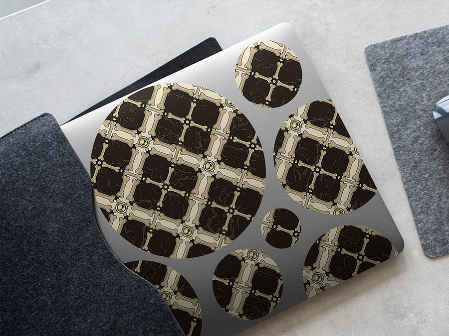 bone tiles skull and bones DIY Laptop Stickers