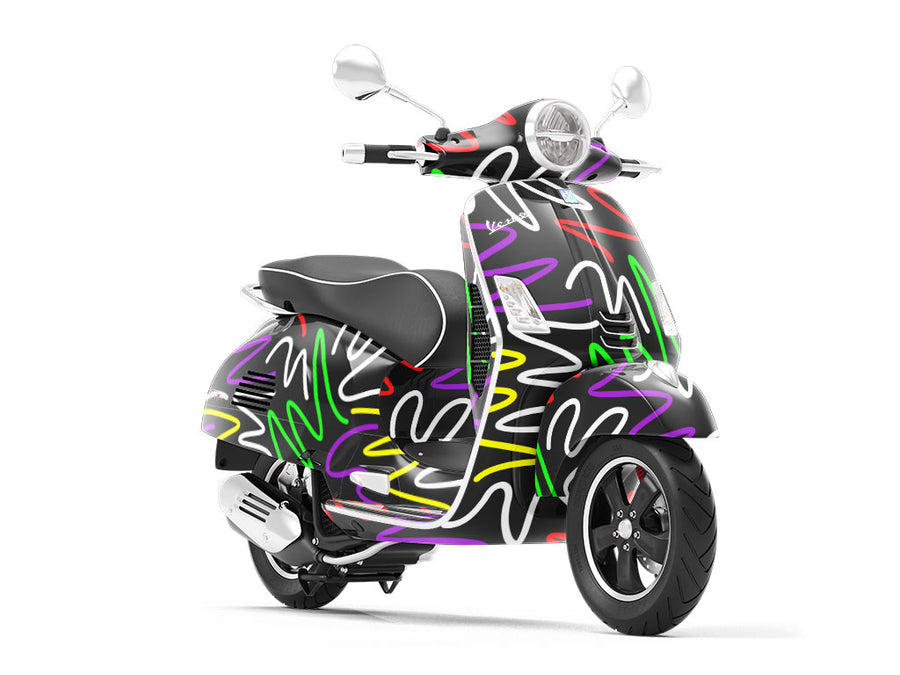 Bonne Nuit Abstract Vespa Scooter Wrap Film