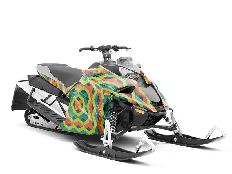 Boogie Woogie Art Deco Custom Wrapped Snowmobile
