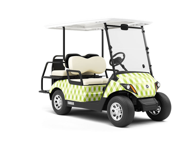 Bookworm Argyle Wrapped Golf Cart