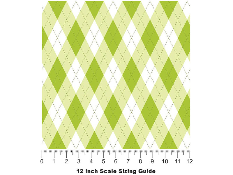 Bookworm Argyle Vinyl Film Pattern Size 12 inch Scale~Rwraps Bookworm Argyle Sizing Chart~2