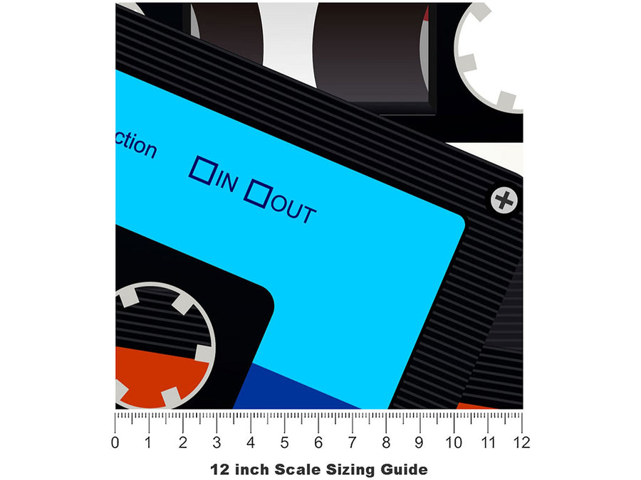Boombox Ready Music Vinyl Film Pattern Size 12 inch Scale~Rwraps Boombox Ready Music Sizing Chart~2