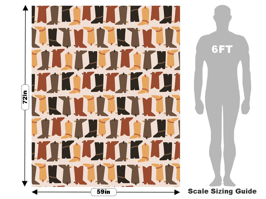 Boot Selection Cowboy Vehicle Wrap Scale~Rwraps Series 914 Boot Selection Cowboy Measurements~1