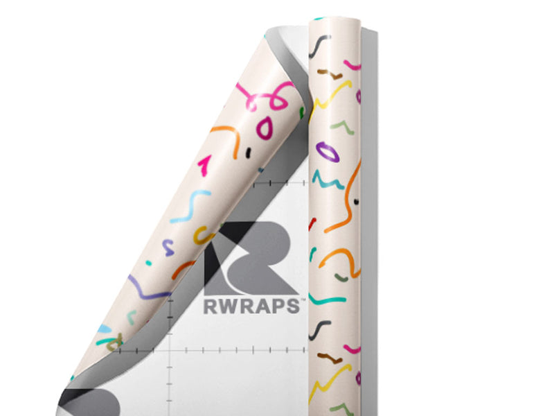 Borrowed String Abstract Wrap Film Sheets~Rwraps Series 914 Borrowed String Abstract Scrolled Sheet~3