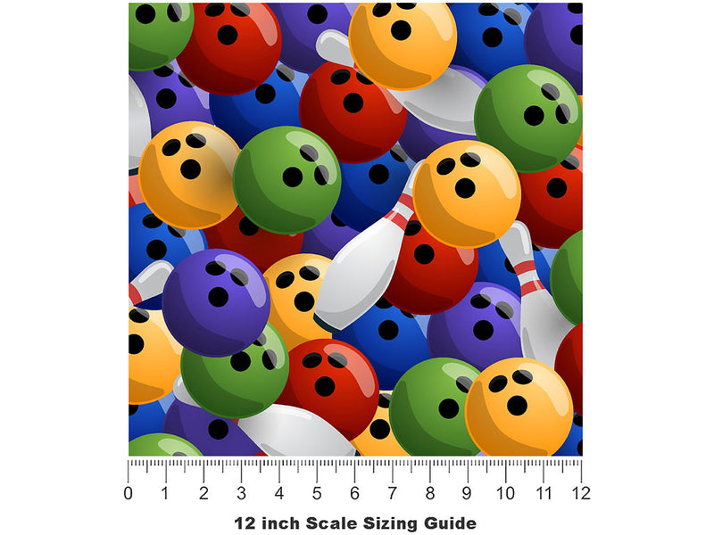 Bowling Practice Sport Vinyl Film Pattern Size 12 inch Scale~Rwraps Bowling Practice Sport Sizing Chart~2