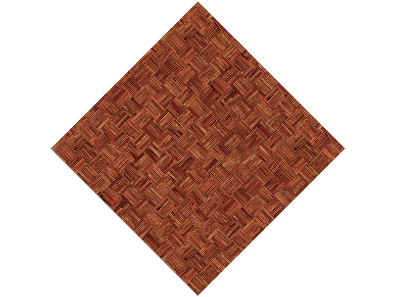 Brandy Stain Wooden Parquet Vinyl Wrap Pattern