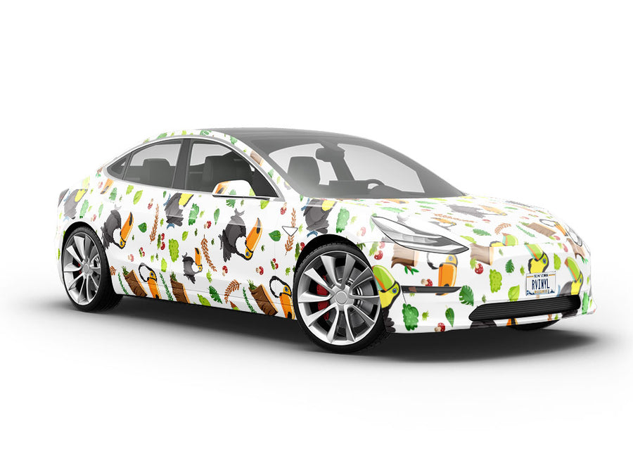 Brazilian Jungle Birds Vehicle Vinyl Wrap
