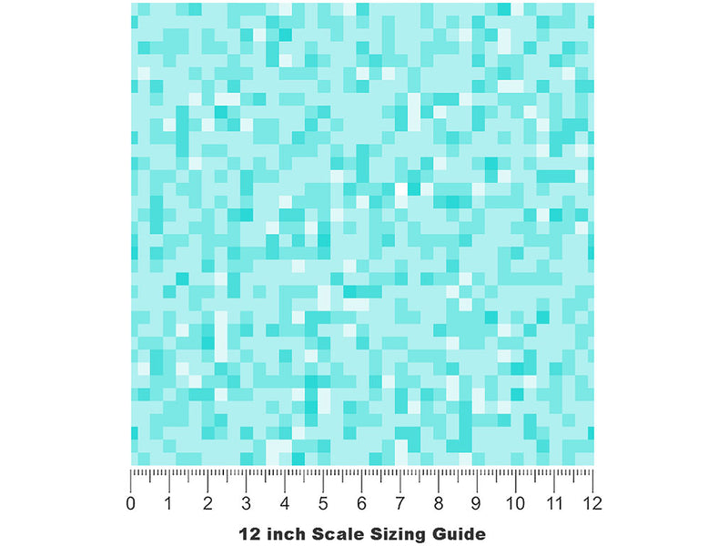 Breakfast at Tiffany Pixel Vinyl Film Pattern Size 12 inch Scale~Rwraps Breakfast at Tiffany Pixel Sizing Chart~2