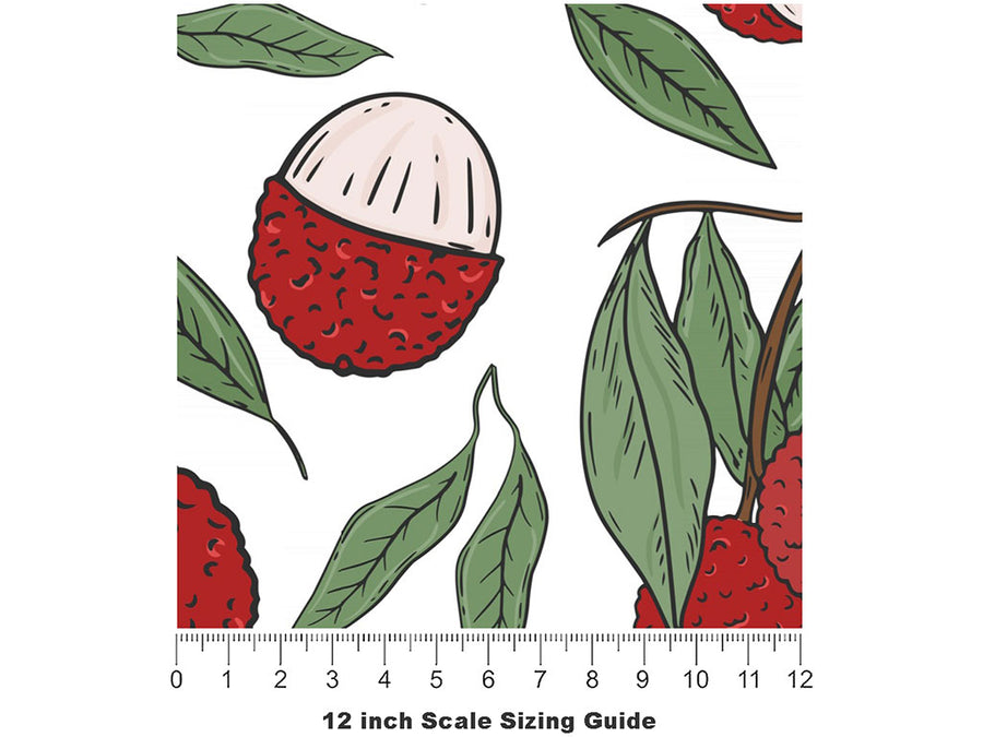 Brewster Beauties Fruit Vinyl Film Pattern Size 12 inch Scale~Rwraps Brewster Beauties Fruit Sizing Chart~2