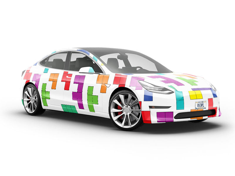 Brick Build Toy Room Vehicle Vinyl Wrap