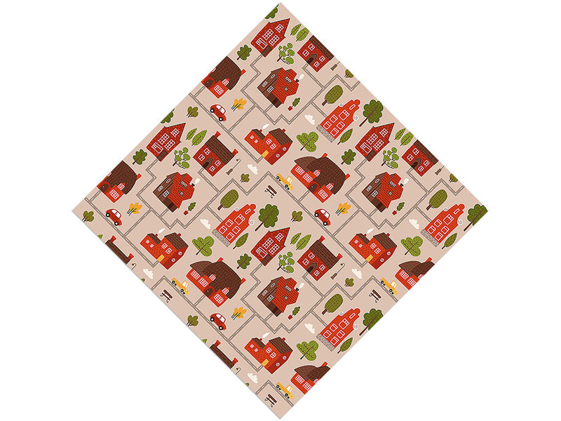 Brick Buildings Cityscape Vinyl Wrap Pattern