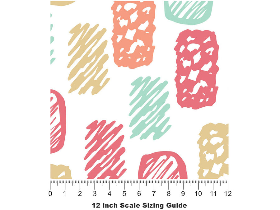 Brick Wall Abstract Vinyl Film Pattern Size 12 inch Scale~Rwraps Brick Wall Abstract Sizing Chart~2