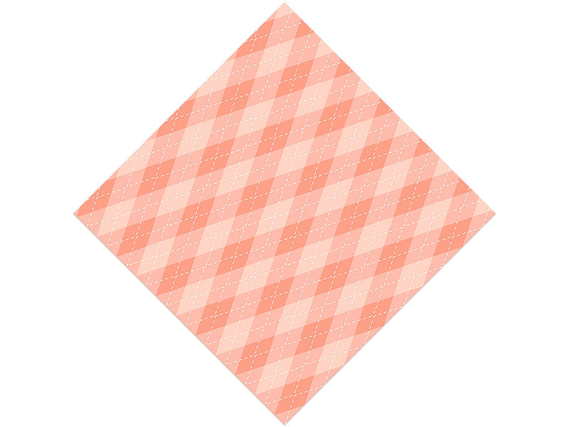 Bright Coral Argyle Vinyl Wrap Pattern