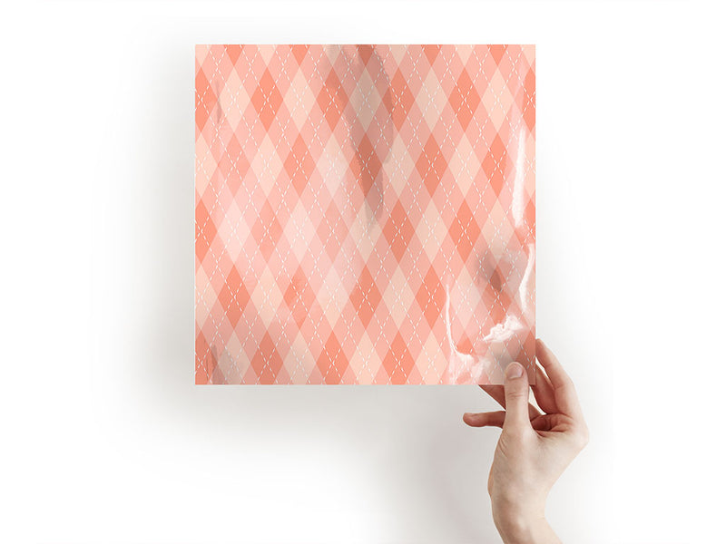 bright coral argyle Craft Sheets