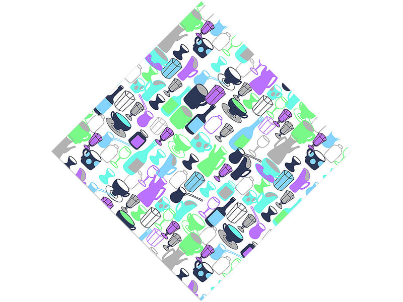 Bright Decanters Alcohol Vinyl Wrap Pattern