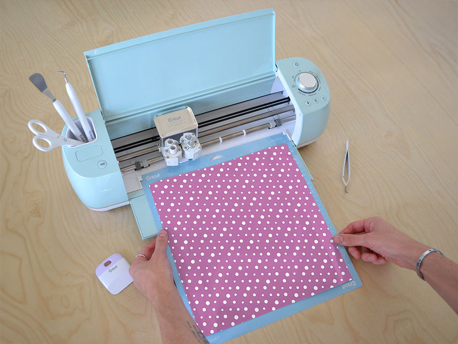 bright lilac polka dot Cricut Compatible Vinyl