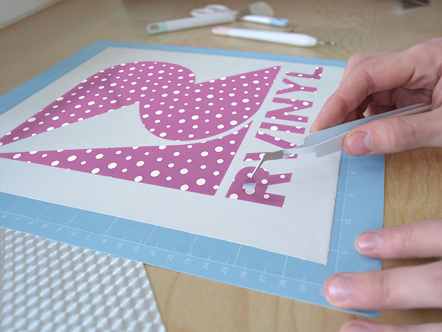 bright lilac polka dot Easy Weed Craft Vinyl