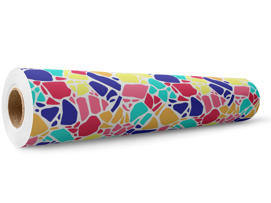 Bright Rainbow Cobblestone Wrap Film Wholesale Roll~Rwraps Series 914 Digitally Printed Vinyl Roll~5