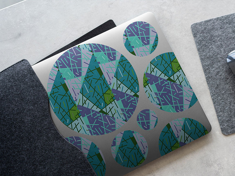 broken skies art deco DIY Laptop Stickers