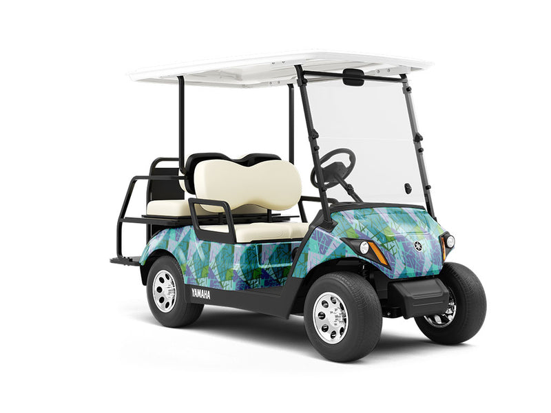 Broken Skies Art Deco Wrapped Golf Cart