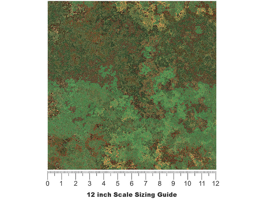 Bronze Age Rust Vinyl Film Pattern Size 12 inch Scale~Rwraps Bronze Age Rust Sizing Chart~3