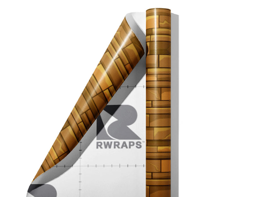 Bronze Brick Wrap Film Sheets~Rwraps Series 914 Bronze Brick Scrolled Sheet~4