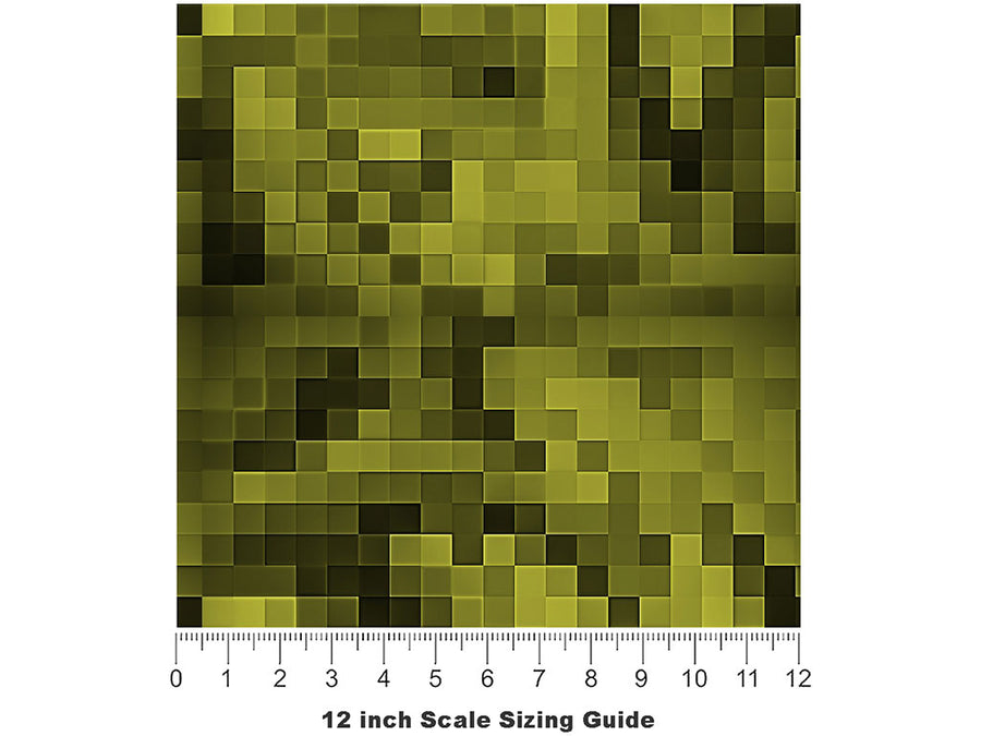 Bronze Medal Pixel Vinyl Film Pattern Size 12 inch Scale~Rwraps Bronze Medal Pixel Sizing Chart~2