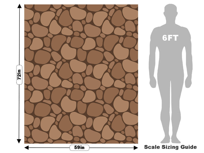 Brown Cobblestone Vehicle Wrap Scale~Rwraps Series 914 Brown Cobblestone Measurements~2