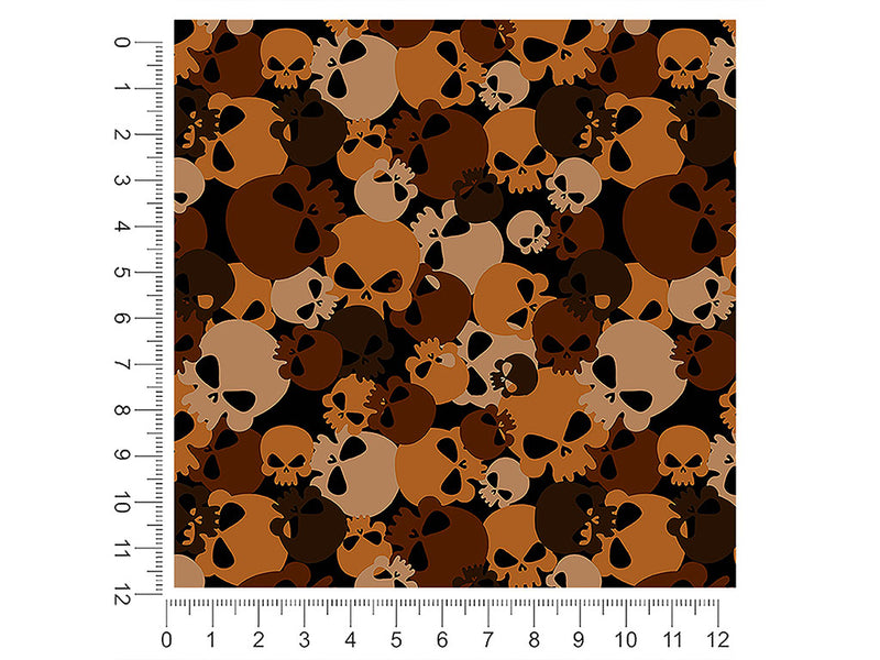 brown calvaria skull and bones 1ft x 1ft Craft Sheets