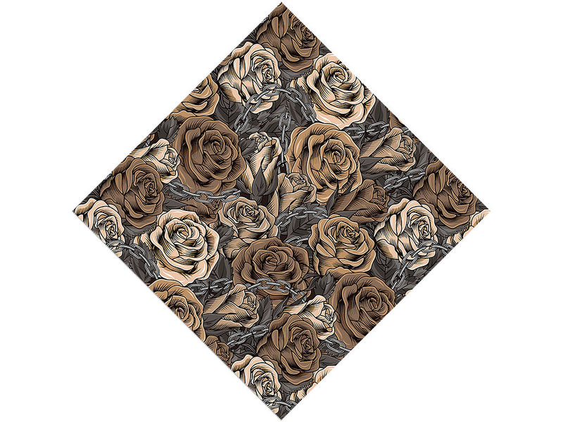 Brown Chain Floral Vinyl Wrap Pattern