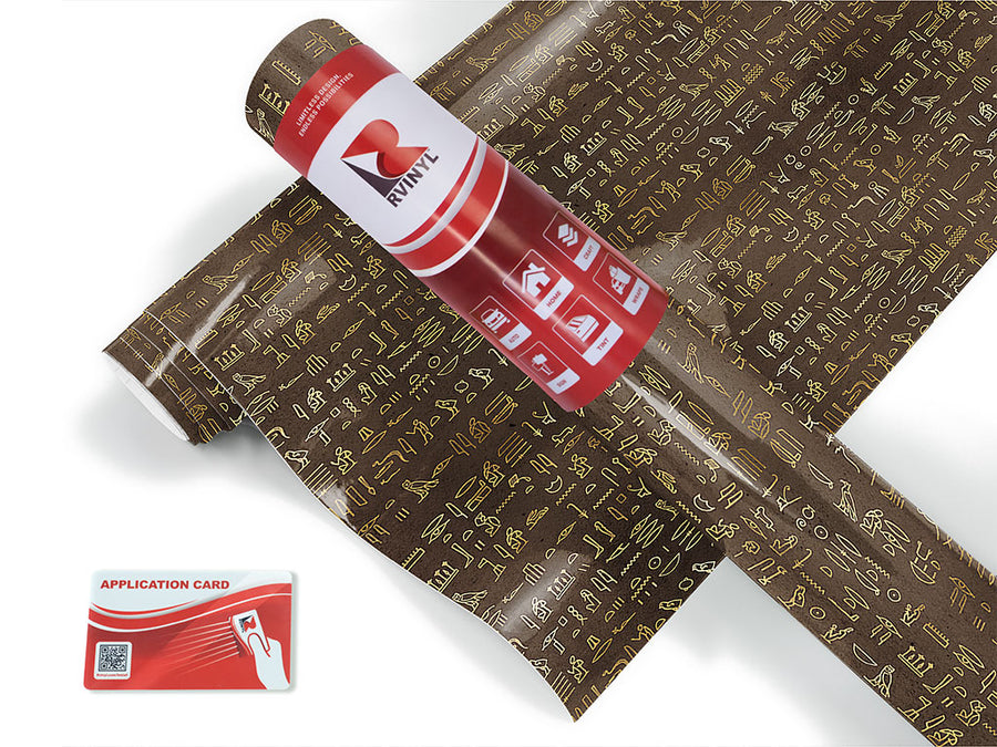 brown hieroglyphs egyptian Craft Vinyl Roll