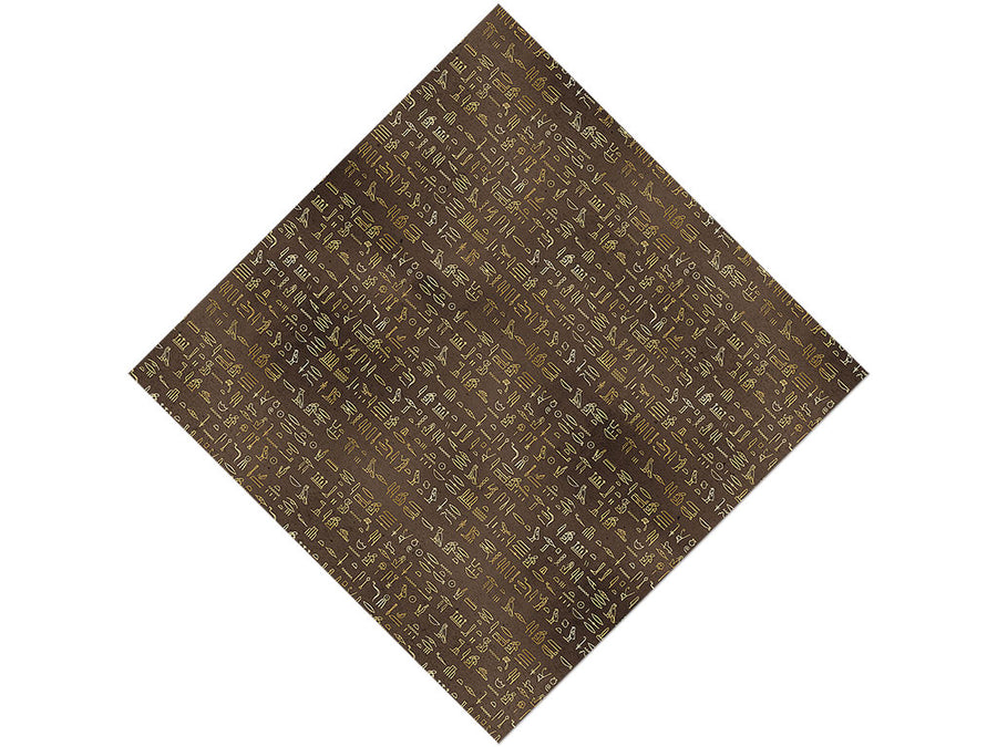 Brown Hieroglyphs Egyptian Vinyl Wrap Pattern