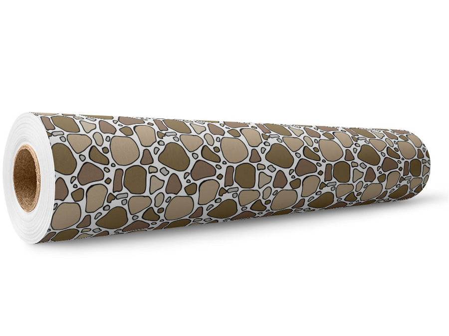 Brown Cobblestone Wrap Film Wholesale Roll~Rwraps Series 914 Digitally Printed Vinyl Roll~5