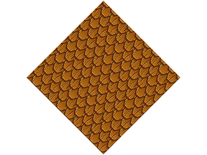 Brown Scaled Tile Vinyl Wrap Pattern