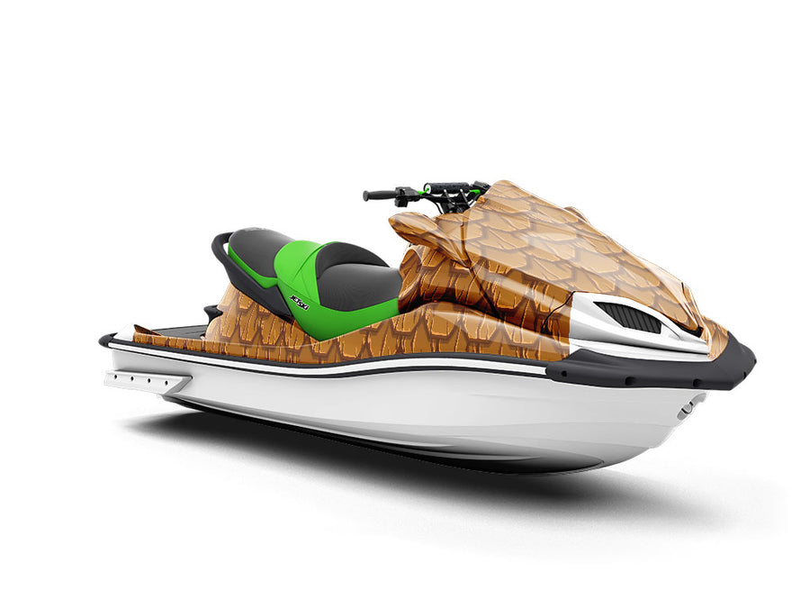 Brown Scaled Tile Jet Ski Vinyl Customized Wrap