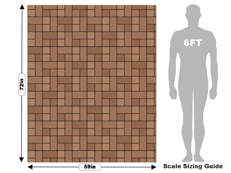 Brown Brick Vehicle Wrap Scale~Rwraps Series 914 Brown Brick Measurements~2