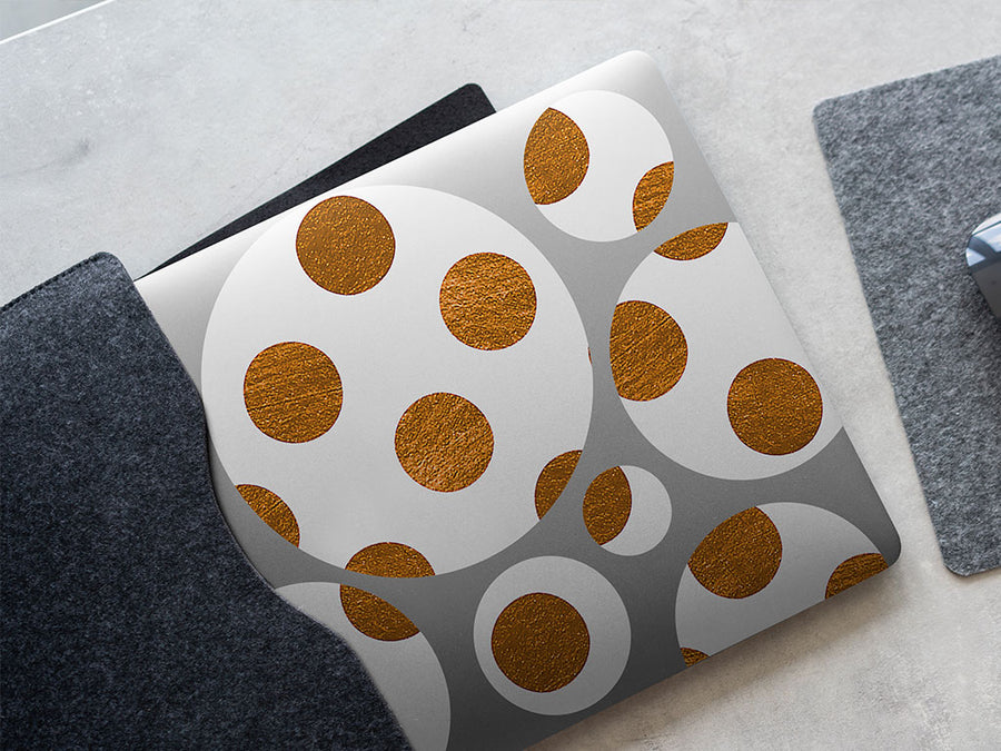 brown sugar polka dot DIY Laptop Stickers