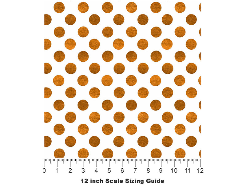 Brown Sugar Polka Dot Vinyl Film Pattern Size 12 inch Scale~Rwraps Brown Sugar Polka Dot Sizing Chart~2