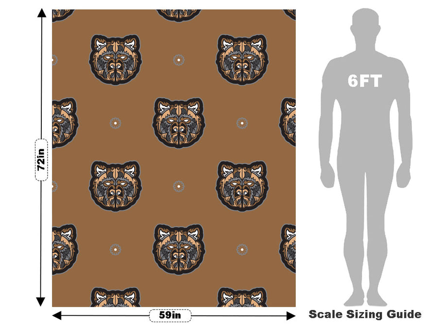 Brown Vengeance Animal Vehicle Wrap Scale~Rwraps Series 914 Brown Vengeance Animal Measurements~1